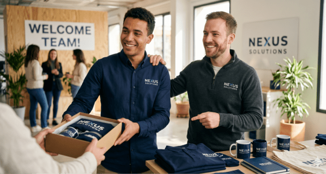 Kit di Benvenuto per Dipendenti: Abbigliamento e Accessori Promozionali