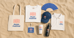 Gadget per festival ed eventi musicali: abbigliamento e accessori bulk