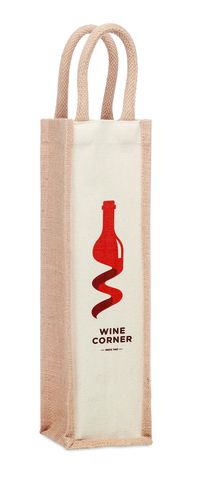 CAMPO DI VINO Flaschen-Geschenktasche Jute