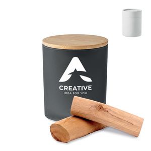 KEOPS SMALL Eco-Friendly Bamboo Lid Scented Candle 120g - GiftRetail MO6612