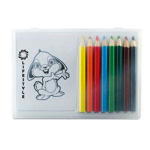 RECREATION Creative Wooden Pencil Set with 20 Fun Drawings