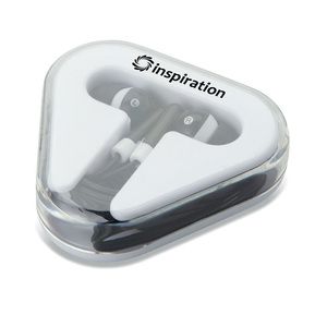 MUSIPLUG Compact Triangular Case Earphones with 120cm Cable - GiftRetail MO8149