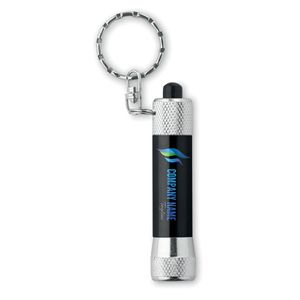 ARIZO Compact Aluminium LED Torch with Key Ring - GiftRetail MO8622