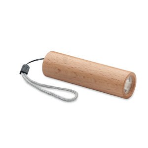 LITE Eco-Friendly Beech Wood Rechargeable LED Torch - GiftRetail MO2137