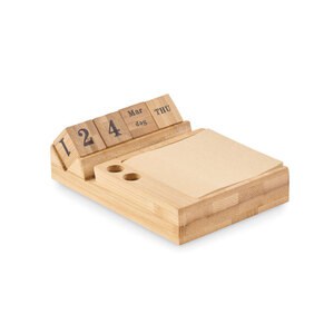 BOOTOP Calendario da tavolo in Bamboo - GiftRetail MO2250