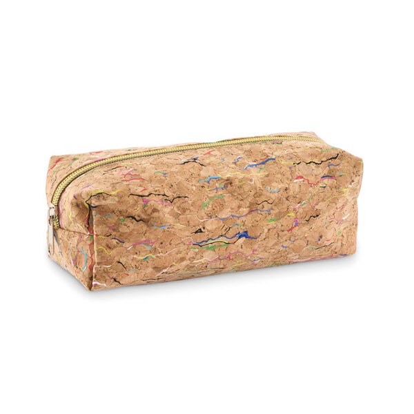 CORCHASO Coloured cork pencil case - GiftRetail MO2415