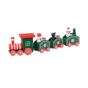 JUNA Train de Noël en bois - GiftRetail CX1559
