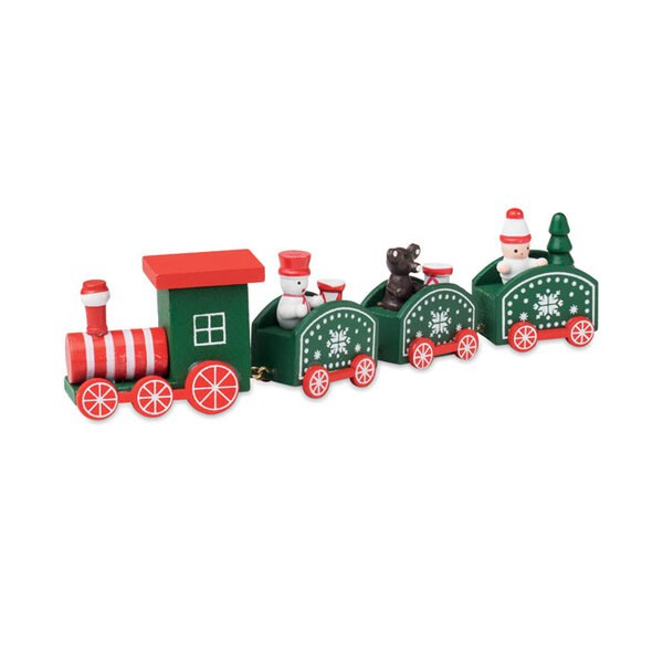 JUNA Train de Noël en bois - GiftRetail CX1559
