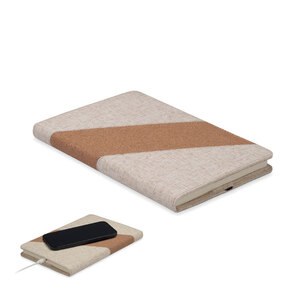 CORTONA Notebook A5 con caricatore da 1 - GiftRetail MO2734