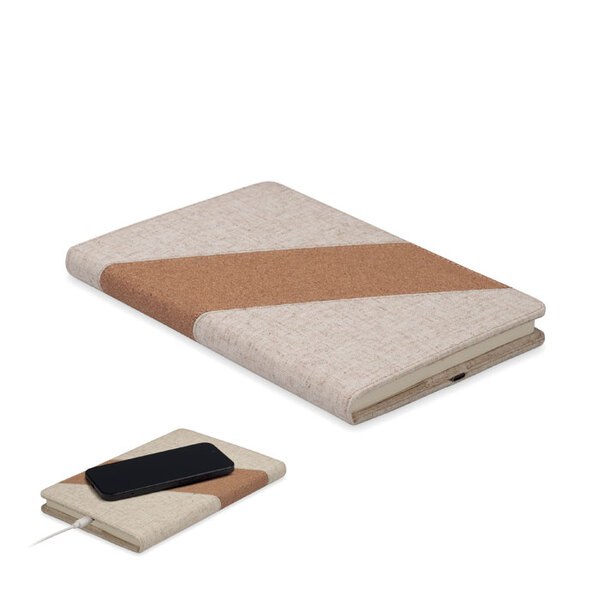 CORTONA Notebook A5 con caricatore da 1 - GiftRetail MO2734