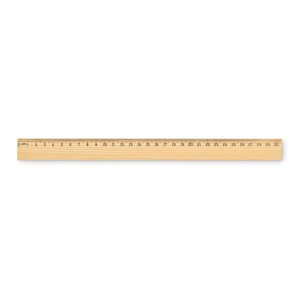 RULER30 Wooden ruler 30cm - GiftRetail MO2918