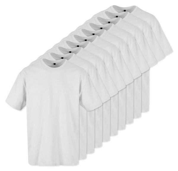 T-Shirt Oversize Uomo in Cotone Senza Etichetta