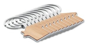 Pack da 100 GiftRetail MO9949 - BURNIE Portachiavi in bamboo