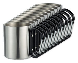 Pack de 100 GiftRetail MO8313 - TRUMBO Mug acier et anse mousqueton