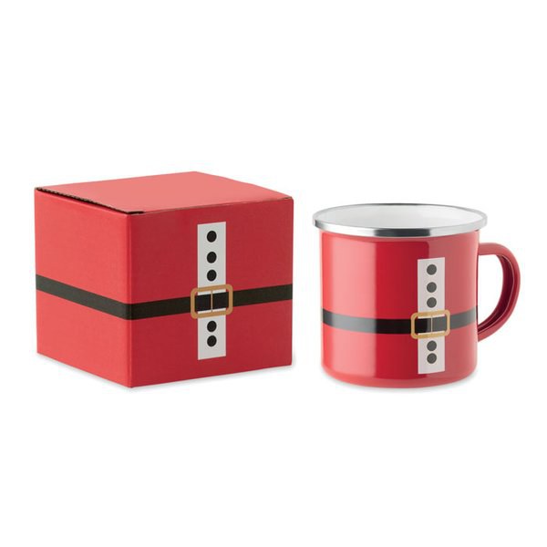 SANTAMEL Tazza smaltata natalizia 300ml