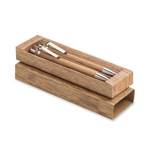 JAKARTA SET Set penna e matita in legno - GiftRetail MO3173